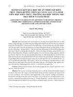 Đánh giá kết quả học đồ án thiết kế kiến trúc theo hướng tiếp cận năng lực của sinh viên học kiến trúc, trường Đại học Mở Hà Nội mục đích và giải pháp