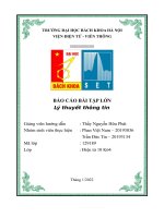 BÁO cáo bài tập lớn lý thuyết thông tin 