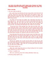 VAI TRÒ của nền sản XUẤT HÀNG hóa TRONG sự TĂNG TRƯỞNG KINH tế và PHÁT TRIỂN ĐỒNG bộ các LOẠI THỊ TRƯỜNG 