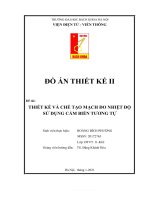 ĐỒ án THIẾT kế II đề tài THIẾT kế và CHẾ tạo MẠCH đo NHIỆT độ sử DỤNG cảm BIẾN TƯƠNG tự 