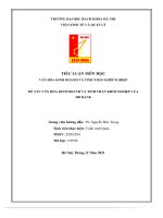 TIỂU LU n môn h c ậ ọ văn hóa KINH DOANH và TINH THẦN KHỞI NGHIỆP đề tài văn hóa KINH DOANH và TINH THẦN KH i NGHI p c ở ệ ủa MB BANK 