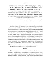Xu thế cải cách chương trình đào tạo quốc tế tại các nước trên thế giới – cơ hội và thách thức liên kết đào tạo quốc tế tại trường Đại học Ngoại thương Cơ sở II – tại Thành phố Hồ