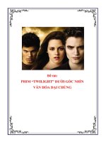 PHIM “TWILIGHT” DƯỚI GÓC NHÌN VĂN HÓA ĐẠI CHÚNG