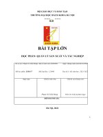 BÀI tập lớn học PHẦN QUẢN lý sản XUẤT và tác NGHIỆP vẽ sơ đồ cây sản phẩm a 