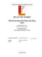 ĐỒ án tốt NGHIỆP thiết kế hệ thống điều khiển nhà thông minh 