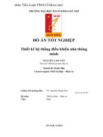 luận văn Thiết kế hệ thống điều khiển nhà thông minh