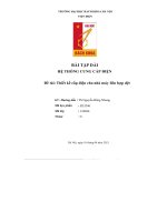 BÀI tập dài hệ THỐNG CUNG cấp điện đề tài thiết kế cấp điện cho nhà máy liên hợp dệt 