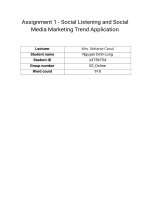 Assignment 1   social listening and social media marketing trend application 
