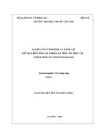 Nghiên cứu tình hình và đánh giá kết quả điều trị can thiệp lao phổi tái phát tại thành phố cần thơ năm 2014   2017  