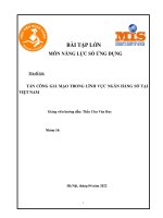 Năng lực số ứng dụng  Tấn công giả mạo trong lĩnh vực ngân hàng số tại việt nam