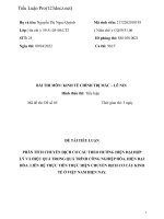 PHÂN TÍCH CHUYỂN DỊCH CƠ CẤU THEO HƯỚNG HIỆN ĐẠI HỢP LÝ VÀ HIỆU QUẢ TRONG QUÁ TRÌNH CÔNG NGHIỆP HÓA, HIỆN ĐẠI HÓA. LIÊN HỆ THỰC TIỄN THỰC HIỆN CHUYỂN DỊCH CƠ CẤU KINH TẾ Ở VIỆT NAM HIỆN NAY