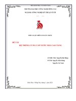TIỂU LUẬN môn cơ lưu CHẤT đề tài hệ THỐNG CUNG cấp nước NHÀ CAO TẦNG 