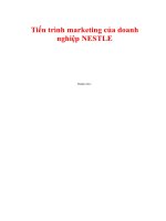 Tiến trình marketing của doanh nghiệp NESTLE 