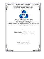 ĐỒ án CHUYÊN NGÀNH kỹ THUẬT CHẾ tạo đề tài  THIẾT kế QUY TRÌNH CÔNG NGHỆ GIA CÔNG CHI TIẾT GIÁ điều CHỈNH 