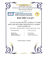 Lý luận về hàng hóa sức lao động và ý nghĩa trong việc phát triển thị trường sức lao động ở việt nam hiện nay 