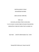 Hàng hóa, hai thuộc tính của hàng hóa và sự vận dụng vào phát triển nền kinh tế thị trường định hướng xã hội chủ nghĩa ở việt nam hiện nay
