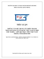 Những vấn đề chung về chiến tranh nhân dân bảo vệ tổ quốc việt nam xã hội chủ nghĩa – liên hệ thực tiễn việt nam trong tình hình mới 