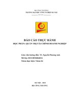 QUYẾT ĐỊNH tài TRỢ và PHÂN PHỐI lợi NHUẬN TRONG DOANH NGHIỆP  