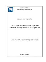 Truyền thông marketing tích hợp cho thương hiệu vinfast tại việt nam 