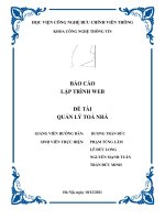BÁO cáo lập TRÌNH WEB đề tài QUẢN lý TOÀ NHÀ 