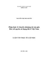 Pháp luật về chuyển nhượng tài sản gắn liền với quyền sử dụng đất ở việt nam 