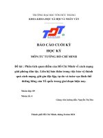 Phân tích quan điểm của hồ chí minh về cách mạnggiải phóng dân tộc  liên hệ bản thân trong việc bảo vệ thànhquả cách mạng, giữ gìn độc lập, tự do và toàn vẹn lãnh thổ thiêng liêng của tổ quốc trong giai đoạn hiện nay 