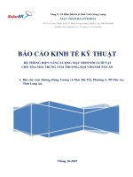 BÁO CÁO KINH tế kỹ THUẬT hệ THỐNG điện NĂNG LƯỢNG mặt TRỜI nối lưới tại CHO tòa NHÀ TRUNG tâm THƯƠNG mại VINCOM tân AN 