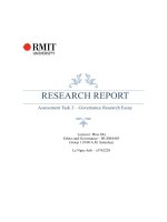 RESEARCH REPORT Assessment Task 3 – Governance Research Essay The purpose of this research report is to analyze the current corporate governance model of Meta Inc, examine and suggest t