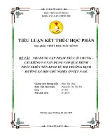ĐỀ TÀI NỘI DUNG CẶP PHẠM TRÙ CÁI CHUNG – CÁI RIÊNG VÀ VẬN DỤNG VÀO QUÁ TRÌNH PHÁT TRIỂN NỀN KINH TẾ THỊ TRƯỜNG ĐỊNH HƯỚNG XÃ HỘI CHỦ NGHĨA Ở VIỆT NAM