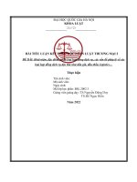 Tiểu luận khái niệm, đặc điểm, phân loại hợp đồng dịch vụ, các vấn đề pháp lý về các loại hợp đồng dịch vụ đặc thù như đấu giá, đấu thầu, logistics