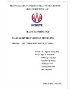 BÁO cáo môn học tên đề tài HYBRID VEHICLE MODELING 