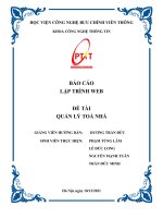 BÁO cáo lập TRÌNH WEB đề tài QUẢN lý TOÀ NHÀ 