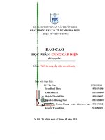 báo cáo học phần cung cấp điện  đề tài thiết kế cung cấp điện cho nhà máy   
