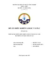 đồ án điều khiển logic và plc tên đề tài  thiết kế hệ thống điều khiển logic sử dụng plc cho hệ thống cấp liệu cho lò cao 