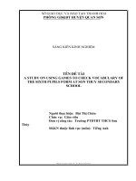 a study on using games to check vocabulary of the sixth pupils form at son thuy secondary school