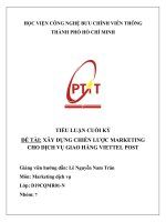 tiểu luận cuối kỳ đề tài xây dựng chiến lược marketing cho dịch vụ giao hàng viettel post 