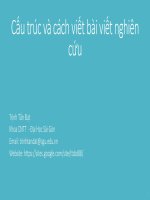 Cấu trúc và cách viết bài viết nghiên cứu