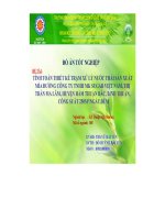 tính toán thiết kế trạm xử lý nước thải sản xuất mía đường công ty tnhh mk sugar việt nam, thị trấn ma lâm, huyện hàm thuận bắc, bình thuận, công suất 250m3 ngày đêm 