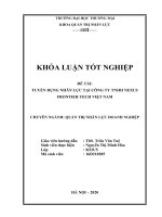 Khóa luận tuyển dụng nhân lực tại công ty TNHH nexus frontier tech việt nam