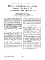 Mô phỏng sự tác động của lượng mưa lên quá trình thủy triều tại vùng đồng bằng sông Cửu Long
