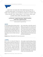 Giải pháp sử dụng máy phát điện biogas để tạo nguồn điện năng từ khí biogas thu hồi ở trạm xử lý nước thải: Nghiên cứu thí điểm tại trạm xử lý nước thải công nghiệp thực phẩm Công