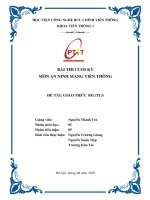 bài thi cuối kỳ môn an ninh mạng viễn thông đề tài giao thức ssl tls 