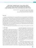 Kiến trúc trường học vùng đồng bằng sông Cửu Long ứng phó với biến đổi khí hậu theo hướng thích ứng, linh hoạt, đa chức năng