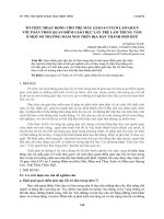 Tổ chức hoạt động cho trẻ mẫu giáo 4-5 tuổi làm quen với toán theo quan điểm giáo dục lấy trẻ làm trung tâm ở một số trường mầm non trên địa bàn thành phố Huế