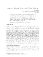 Nghiên cứu thành lập bản đồ đơn vị đất tỉnh Quảng Trị