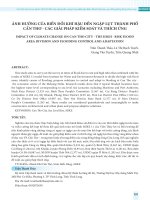 Ảnh hưởng của biến đổi khí hậu đến ngập lụt thành phố Cần Thơ   các giải pháp kiểm soát và thích ứng
