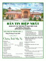 BAN TIN HIEP NHAT - CHUA NHAT XIV THUONG NIEN – NAM A - JULY 5 2020