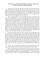 PHÁT HUY VAI TRÒ, TRÁCH NHIỆM CỦA ĐỘI NGŨ NHÀ GIÁO TRONG GIAI ĐOẠN CÁCH MẠNG MỚI