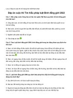 Đáp án cuộc thi Tìm hiểu quy định pháp luật về Bình đẳng giới trong lĩnh vực lao động