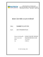 báo cáo tiểu luậncuối kỳmôn nghiệp vụ lễ tân anh (chị) hãy cho biết ấn tượng đầu tiênvàấntượngcuối cùng là gì ý nghĩa việc tạo ấn tượng đầu tiên và saucùngcủanhânviên lễ tân với khách hàng 